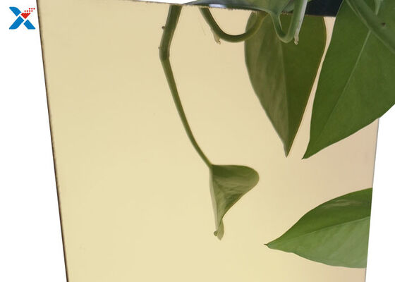 la hoja de acrílico del espejo del oro de 1m m cubrió difícilmente la placa superficial del plexiglás